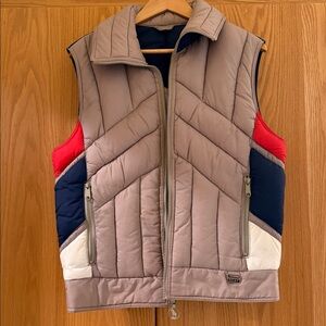 Vintage White Stag Mountain Goat Ski Vest Size Large